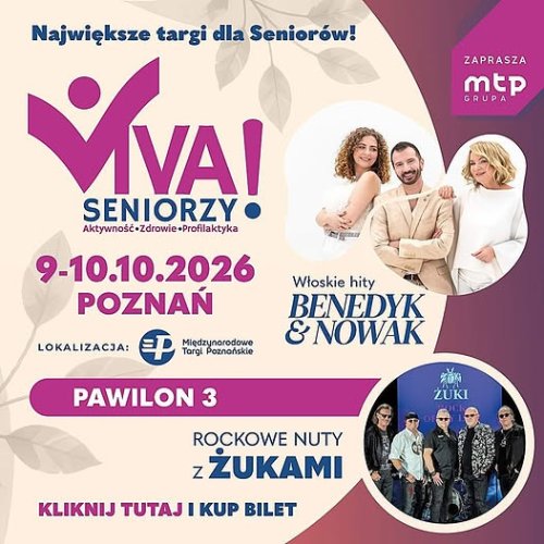 VIVA Seniorzy! 2026 – Targi Aktywności, Zdrowia i Profilaktyki w Poznaniu
